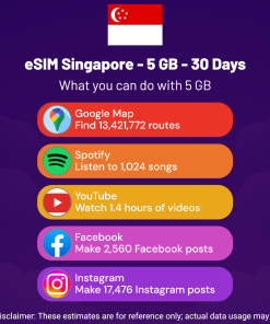 eSIM 新加坡 - 5 GB - 30 天