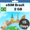 eSIM Brazil - 2 GB - 15 Days