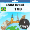 eSIM Brazil - 1 GB - 7 Days