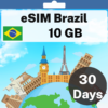 eSIM Brazil - 10 GB - 30 Days