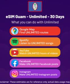 eSIM 关岛 - 无限量 - 30 天