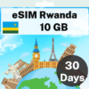 eSIM Rwanda - 10 GB - 30 Days