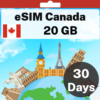 eSIM Kanada - 20 GB - 30 Tage