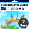 eSIM Discover Global - 200 MB - 3 Days
