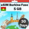 eSIM Burkina Faso - 5 GB - 30 Days