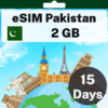 eSIM 파키스탄 - 2GB - 15일
