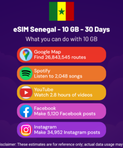 eSIM 세네갈 - 10GB - 30일