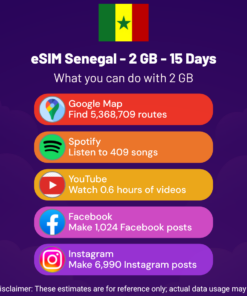 eSIM 세네갈 - 2GB - 15일