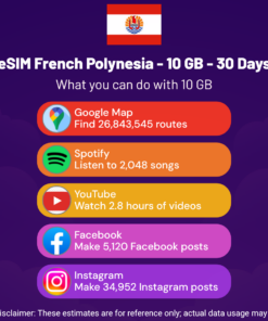 eSIM French Polynesia - 10 GB - 30 Days
