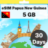 eSIM Papua New Guinea - 5 GB - 30 Days