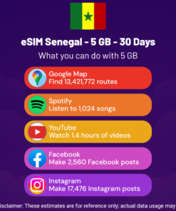 eSIM 세네갈 - 5GB - 30일