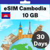 eSIM Cambodia - 10 GB - 30 Days