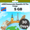 eSIM Democratic Republic Of The Congo - 5 GB - 30 Days