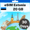 eSIM Estonia - 20 GB - 30 Days