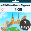 eSIM Northern Cyprus - 1 GB - 7 Days