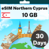 eSIM Northern Cyprus - 10 GB - 30 Days