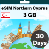 eSIM Northern Cyprus - 3 GB - 30 Days