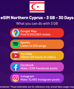 eSIM Northern Cyprus - 3 GB - 30 Days