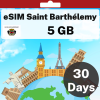 eSIM Saint Barthélemy - 5 GB - 30 Days