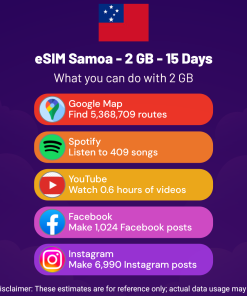 eSIM Samoa - 2 GB - 15 Days