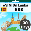 eSIM Sri Lanka - 5 GB - 30 Days