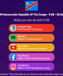 eSIM 刚果民主共和国 - 5 GB - 30 天