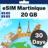 eSIM 马提尼克岛 - 20 GB - 30 天