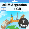 eSIM Argentina - 1 GB - 7 Days