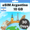 eSIM Argentina - 10 GB - 30 天
