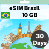 eSIM Brazil - 10 GB - 30 Days