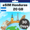 洪都拉斯 eSIM - 20 GB - 30 天
