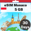 eSIM Monaco - 5 GB - 30 Days