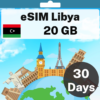 eSIM Libya - 20 GB - 30 天