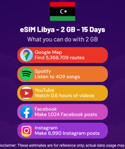 利比亚 eSIM 卡 - 2 GB - 15 天