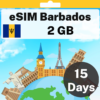 eSIM Barbados - 2 GB - 15 Días