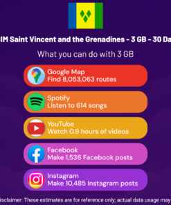 eSIM سانت فنسنت وجزر غرينادين - 3 جيجابايت - 30 يومًا