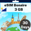 eSIM Bonaire - 3 GB - 30 天