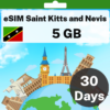 شريحة eSIM سانت كيتس ونيفيس - 5 جيجابايت - 30 يومًا