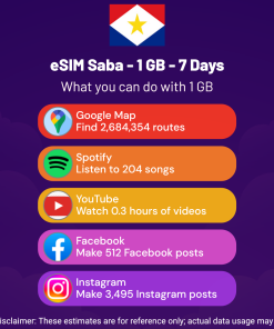 eSIM Saba - 1 GB - 7 天