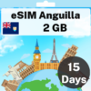 eSIM أنغيلا - 2 جيجا بايت - 15 يومًا