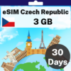 eSIM Czech Republic - 3 GB - 30 Days