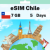 شريحة eSIM تشيلي - 7 جيجا بايت - 5 أيام