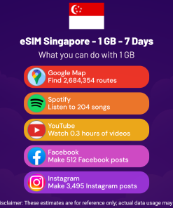 eSIM 新加坡 - 1 GB - 7 天