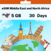 eSIM Middle East and North Africa - 5 GB - 30 Days
