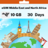 eSIM Middle East and North Africa - 10 GB - 30 Days