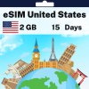eSIM United States - 2 GB - 20 SMS - 40 Mins - 15 Days