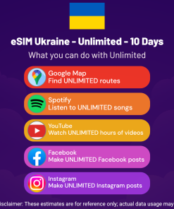 eSIM Ukraine - Unlimited - 10 Days