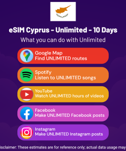 eSIM Cyprus - Unlimited - 10 Days
