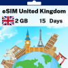 eSIM United Kingdom - 2 GB - 20 SMS - 20 Mins - 15 Days