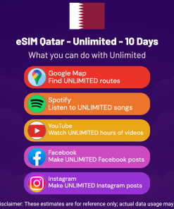 eSIM Qatar - Unlimited - 10 Days